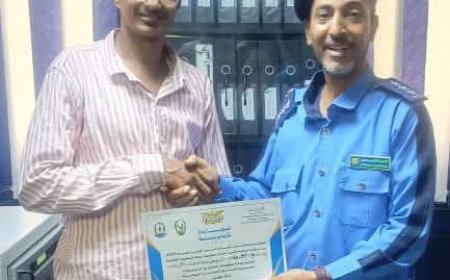 إدارة شرطة السير بساحل حضرموت تكرم قناة الصفاء التلفزيونية