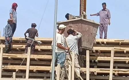 تدشين أعمال صب الخرسانة لمدرجات ملعب الناصر عرفان
