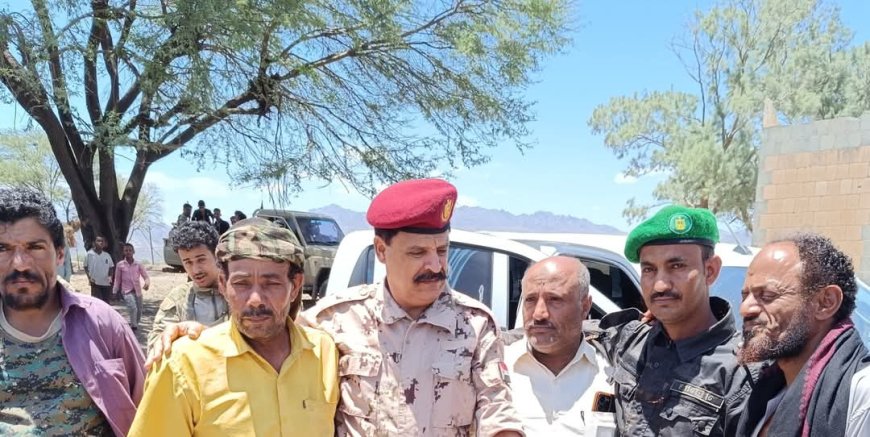 قيادة اللواء السادس دعم واسناد تشيع الشهيد محمد البيدحي الى مسقط راسه في حجر الضالع