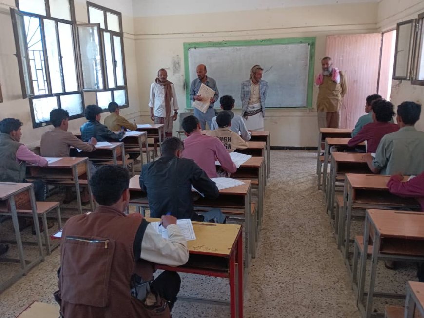 تدشين امتحانات الثانوية العامة بمديرية جيشان للعام الدراسي 2024-2025م