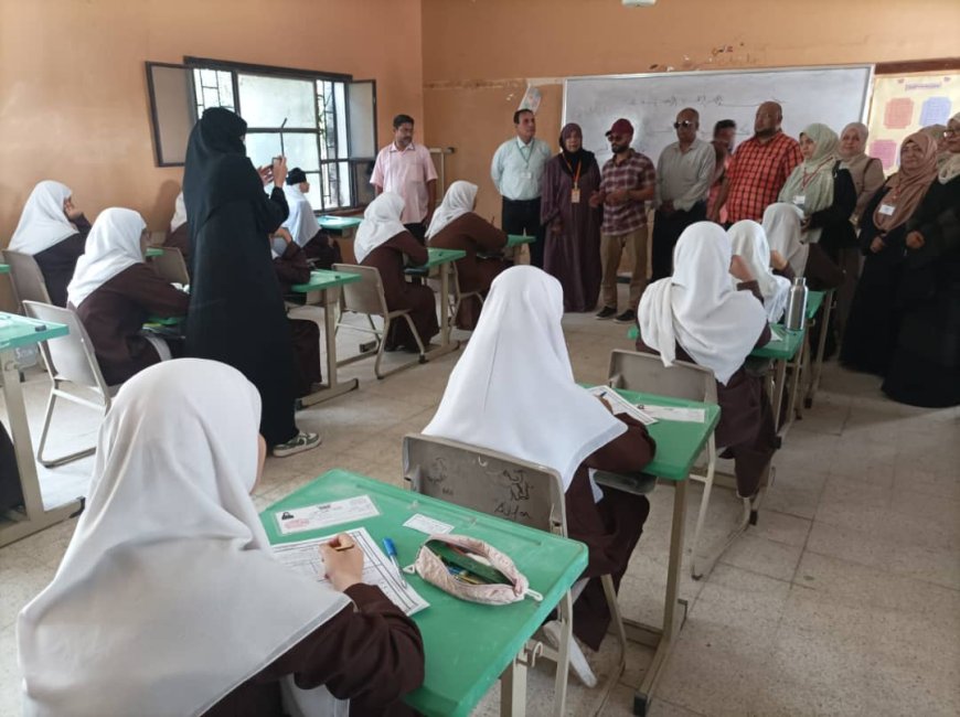 تدشين امتحانات الثانوية العامة بقسميها العلمي والادبي في مديرية صيرة