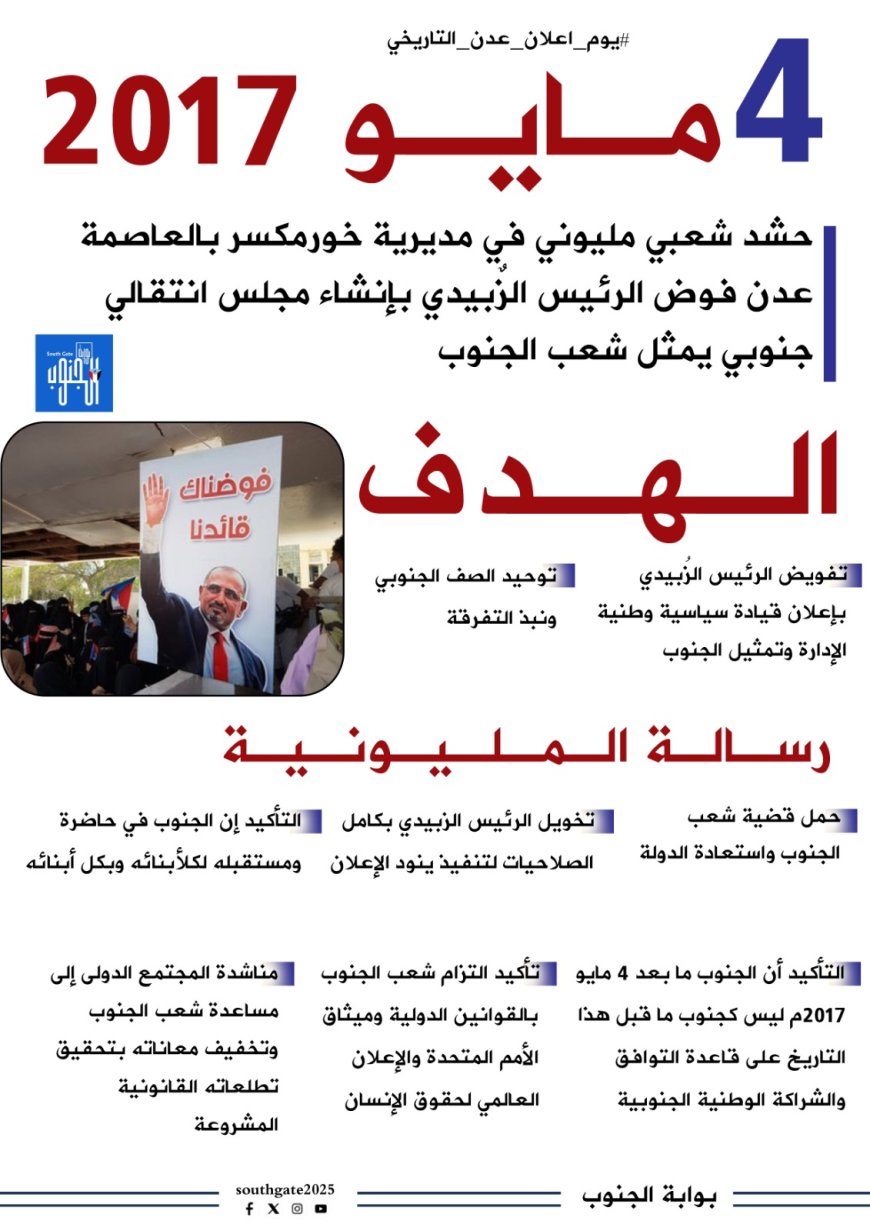 مع احتفالية شعب الجنوب بذكرى إعلان عدن التاريخي.. واشنطن تحتضن بعثة المجلس الانتقالي الجنوبي