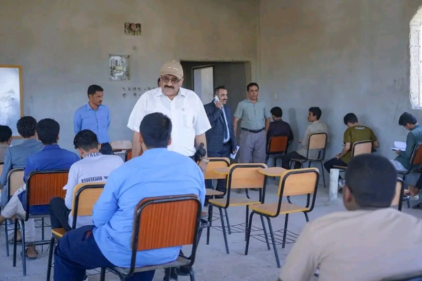 الوكيل الطوسلي يدشن امتحانات الفصل الثاني بكلية المجتمع بشبوة