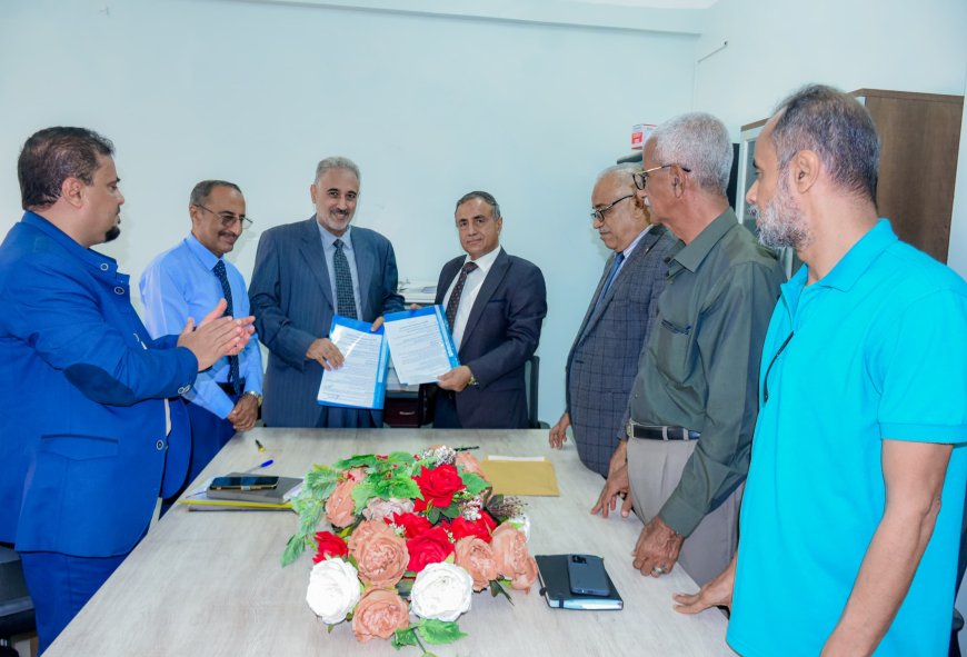 مجلس أمناء جامعة عدن يوقع اتفاقية عمل مع رئيس قسم الشراكات