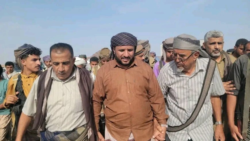 العميد المشوشي يلتقي مشائخ وأعيان قبائل مديرية مودية بأبين