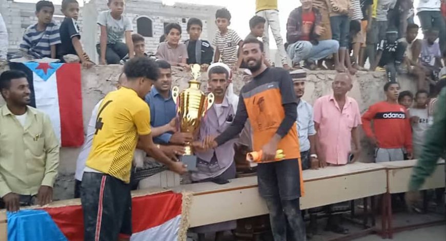 الليبي يتوج بطلاً للدوري التنشيطي للفرق الشعبية بلحج بعد فوزه على الحاو