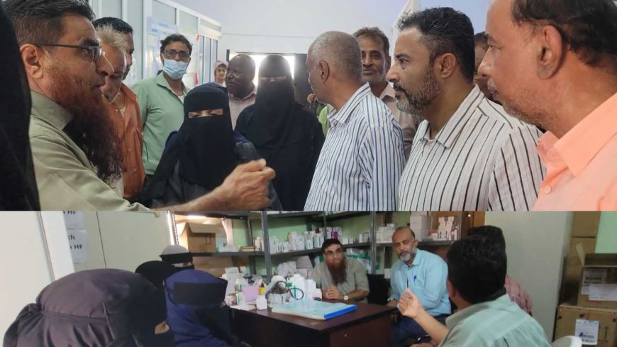 مدير صحة أبين والحييد يزوران مركز العزل في العاصمة زنجبار لتعزيز مواجهة تفشي الإسهالات المائية ويعقد اجتماع طارئ مع وزارة الصحة
