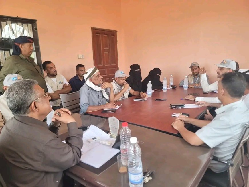 وكيل وزارة الزراعة يلتقي منظمة ملتقى صناع الحياة لمناقشة آلية تنفيذ مشروع الإدارة المتكاملة للموارد المائية في لحج