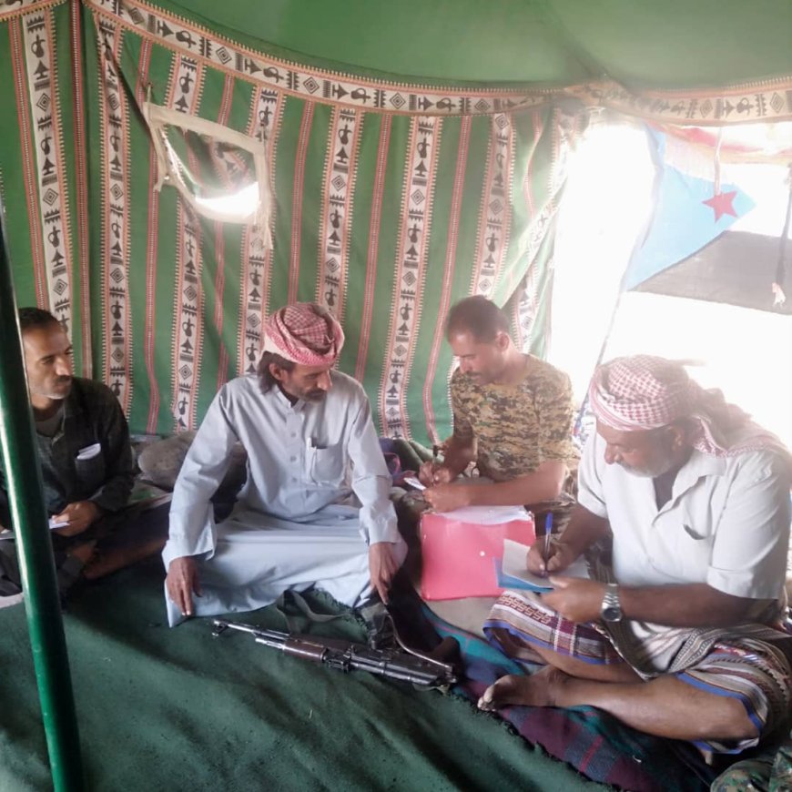رئيس تنفيذية جيشان يزور قيادة الحزام الامني بالمديرية