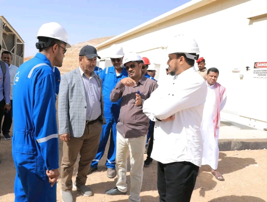 الوكيل العامري يزور شركة بترومسيلة ويناقش سبل تعزيز كهرباء وادي حضرموت