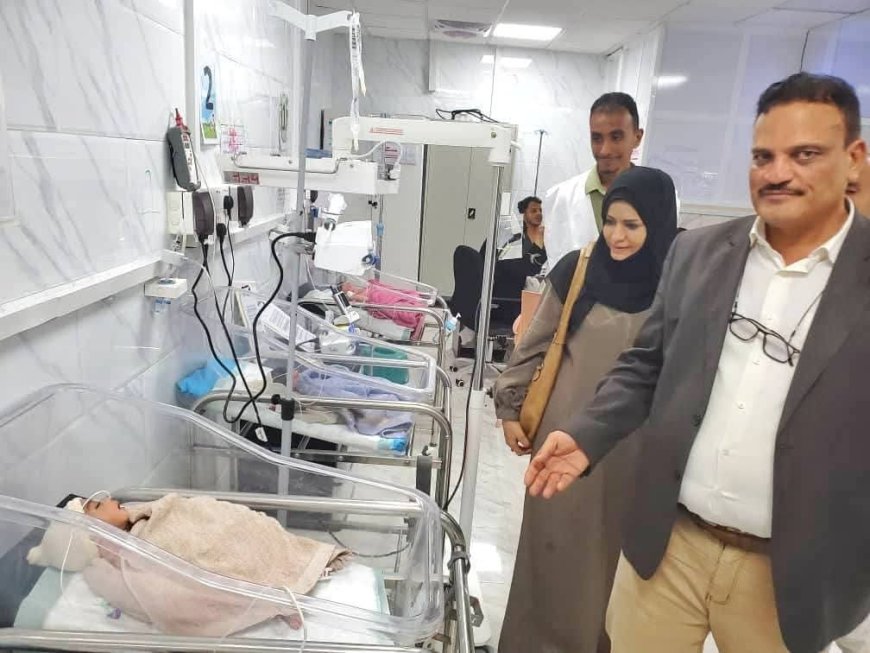 وكيل محافظة تعز تفتتح قسم الطوارئ العامة للأطفال والعيادات الخارجية بمستشفى المخا