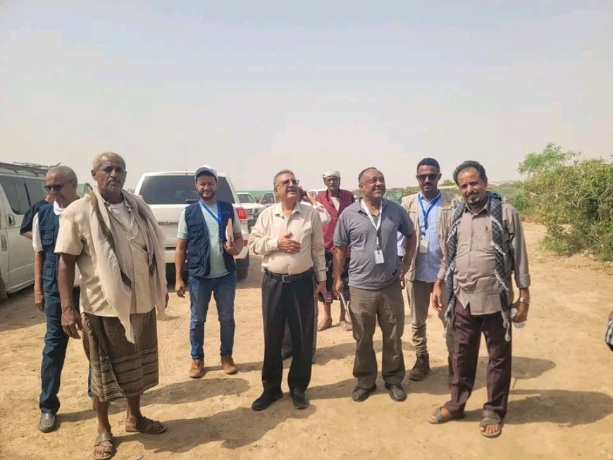 بتوجيه من الوزير السقطري والمحافظ تُركي.. وكيل وزارة الزراعة وفريق منظمة "الفاو" يزوران بنك البذور ومزرعة وادي خير بلحج