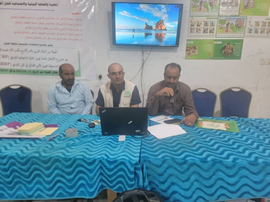 مدير عام قعطبة الشاعري يدشن مشاريع التعاقدات المجتمعية الممولة من البنك الدولي