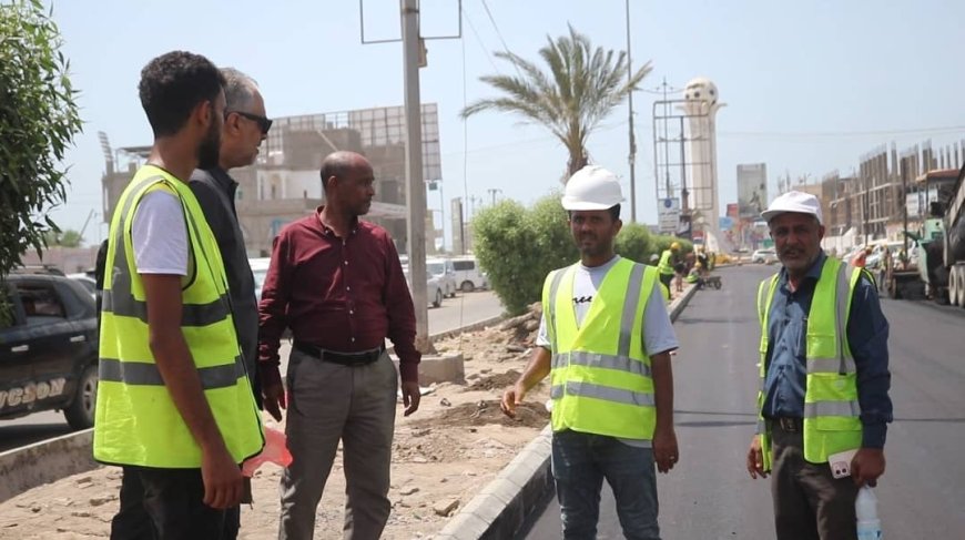 إعادة الحياة لشريان الشيخ عثمان.. الماس يدشن أعمال الإسفلت من جولة الملعب إلى جولة السيلة