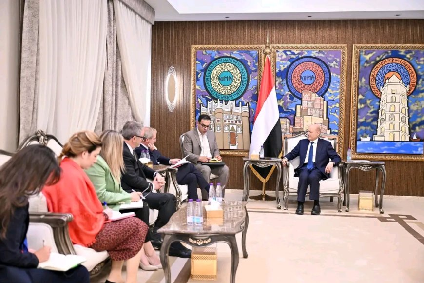 رئيس مجلس القيادة يستقبل نائب الأمين العام للاتحاد الأوروبي