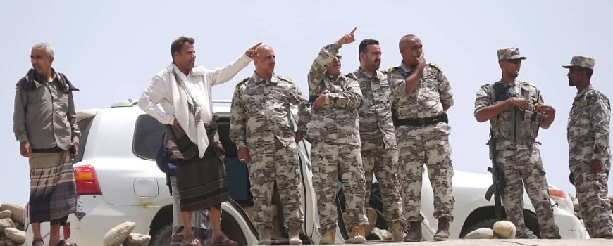 محافظ أبين يتفقد سير العمل بمشروع سد حسان برفقة رئيس مصلحة خفر السواحل