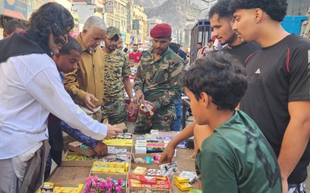 شرطة كريتر تنفذ حملة لضبط الألعاب النارية في مديرية صيرة