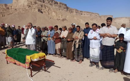 تشييع مهيب لفقيد الوطن والإصلاح بلخير بادعام في مديرية رخية بوادي حضرموت