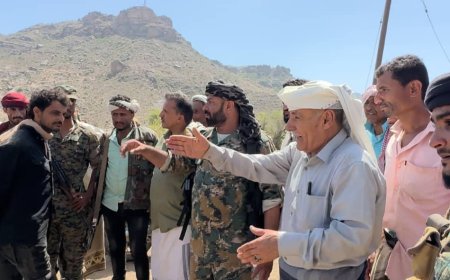 الحزام الأمني بالضالع يعيد إصلاح وفتح الطريق الدائري بمنطقة "سهده"