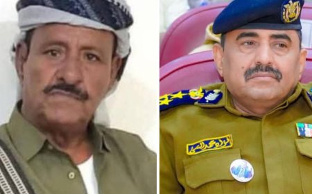 مدير عام شرطة شبوة يعزي في وفاة الشيخ حسين علي بن صلفوح