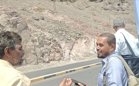 المساحة الجيولوجية تتدخل ميدانياً لمعالجة انهيارات عقبة عدن
