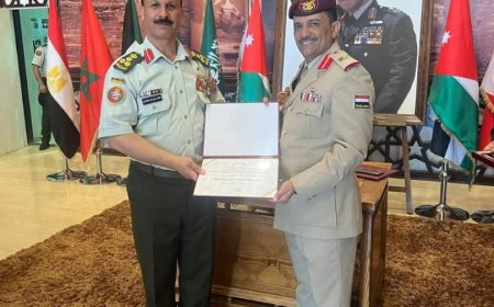 المقدم معاذ الشميري يحصل على درجة الماجستير ولقب الركن، من كلية القيادة والأركان الملكية الأردنية