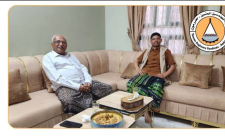 نقابة المهندسين اليمنيين بمحافظة حضرموت في زيارة النقابي المهندس/ محمد عمر باشراحيل بالمكلا