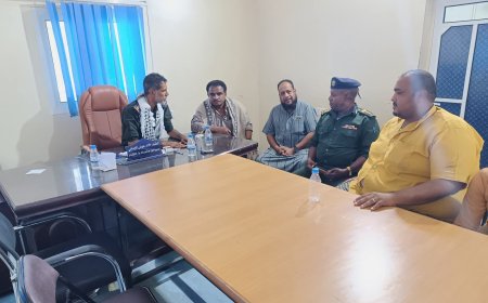مدير أمن مديرية الشحر يطلع على الترتيبات النهائية لإقامة الزواج الجماعي الخيري بمديرية الشحر