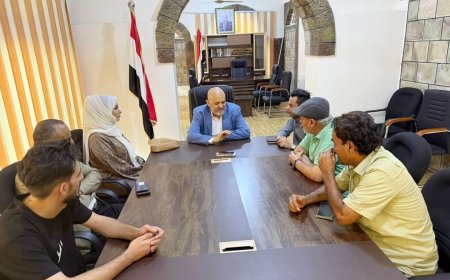 محافظ تعز يلتقي بعدد من نجوم الدراما اليمنية