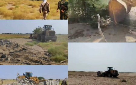 إزالة واسعة لبناء عشوائي طال أراضي المرحلة الثانية من تطوير مشروع الطاقة الشمسية في بئر أحمد