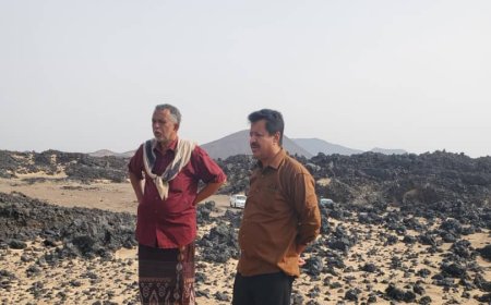 نزول ميداني لمدير عام مديرية رضوم لمشروع مياه بئر علي وتحديد العمل في الأيام القليلة القادمة لتنفيذ بناء الخزان التجميعي للمشروع