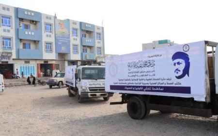 تعز.بتوجيهات طارق صالح.. قافلة طبية لمكافحة وبائي الكوليرا والحميات في الوازعية.