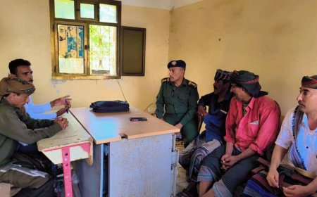 انتقالي أحور يطّلع على أوضاع إدارة الأمن والسجن المركزي بالمديرية