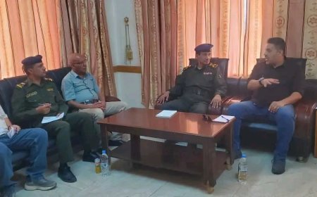 مدير عام شرطة محافظة تعز يلتقي فريق الأمن والسلامة بمكتب الأمم المتحدة في اليمن