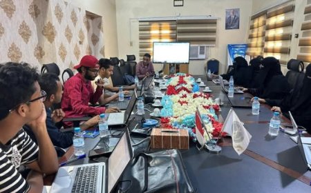 الفريق الأكاديمي بمنسقية انتقالي جامعة حضرموت يختتم دورة تدريبية في برنامج SPSS