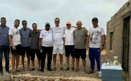 مدربو القدم والرجل الحديدي بنادي دلما في ضيافة رئيس اتحاد الكرة بسقطرى