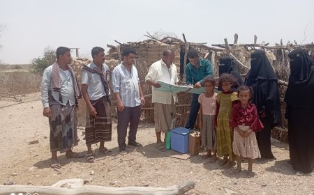نائب مدير الصحة بأبين يُشرف على تنفيذ النشاط الإيصالي بمديرية أحور