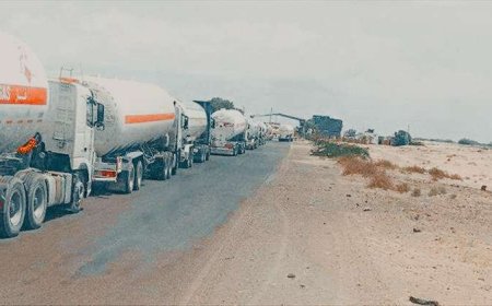 سائقو مقطورات الغاز يتوقفون في أبين احتجاجًا على جبايات غير قانونية