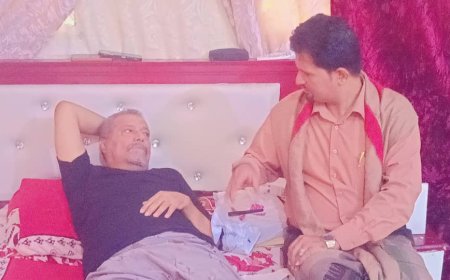 مدير إعلام أبين يطمئن على صحة الوكيل جرفوش ويناشد بإنقاذ حياته