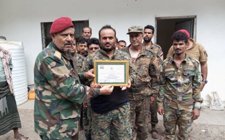 ركن التوجيه المعنوي في قوات حزام يافع الأمني ينفذ زيارة ميدانية لعددٍ من القطاعات والنقاط الأمنية