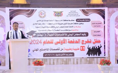 وكيل محافظة حضرموت يشهد حفل تخرج 11 خريجاً وخريجة الدفعة الأولى للعام 2024 الحاصلين على شهادة الماجستير في مختلف المساقات