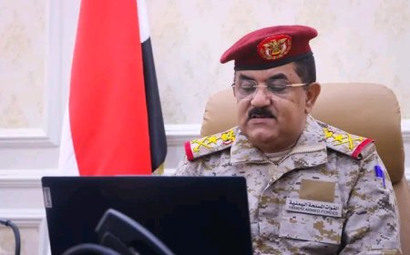 الفريق الركن محسن الداعري وزير الدفاع يبحث مع السفير الياباني مستجدات الاوضاع في اليمن