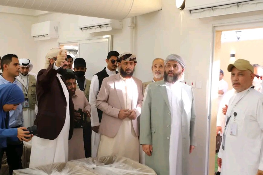 وزير الأوقاف والإرشاد يتفقد مخيمات حجاج بلادنا في المشاعر المقدسة