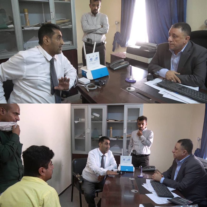 الأمين العام للمجلس المحلي محافظة أبين يدشن مبيعات خدمة الفورجي بالمؤسسة العامة للإتصالات