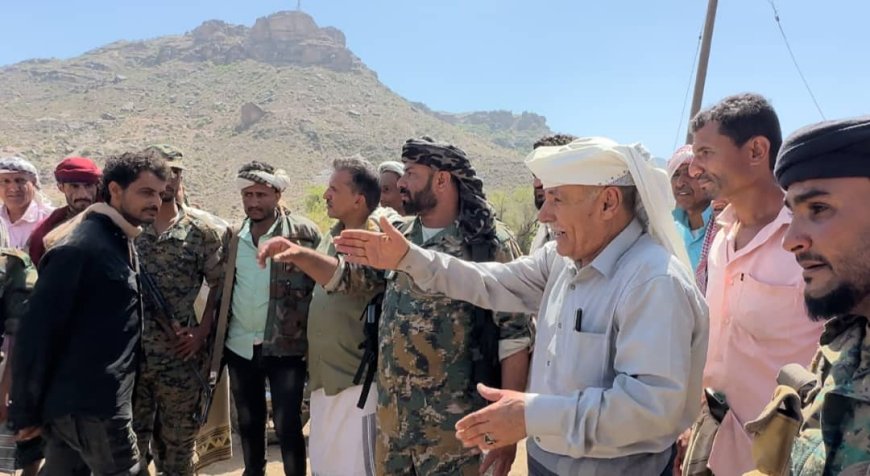 الحزام الأمني بالضالع يعيد إصلاح وفتح الطريق الدائري بمنطقة "سهده"