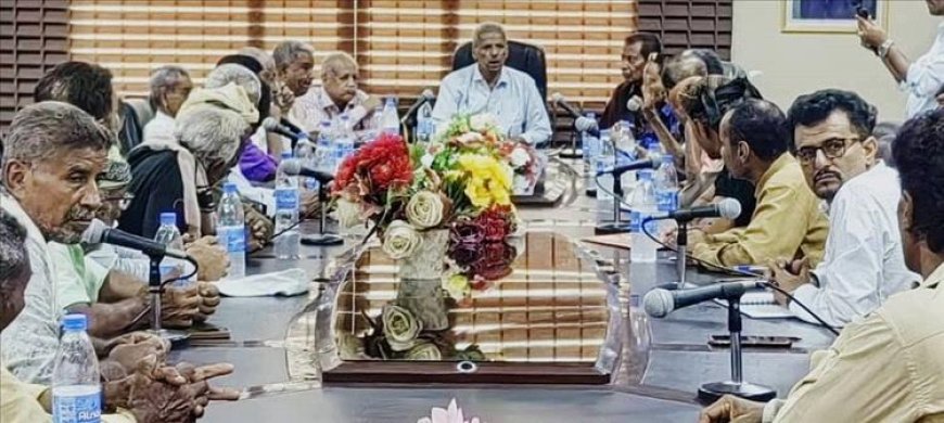 محافظ لحج يؤكد استمرار دعم السلطة المحلية بالمحافظة للفعاليات الثقافية والفنية والأدبية والرياضية .