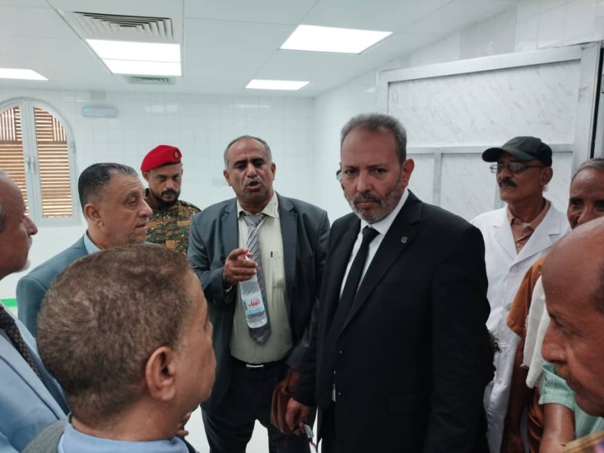الحامد والشيحي يدشنان أعمال مؤسسة يمان لخدمة الأمهات الحوامل بهيئة الرازي بأبين 
