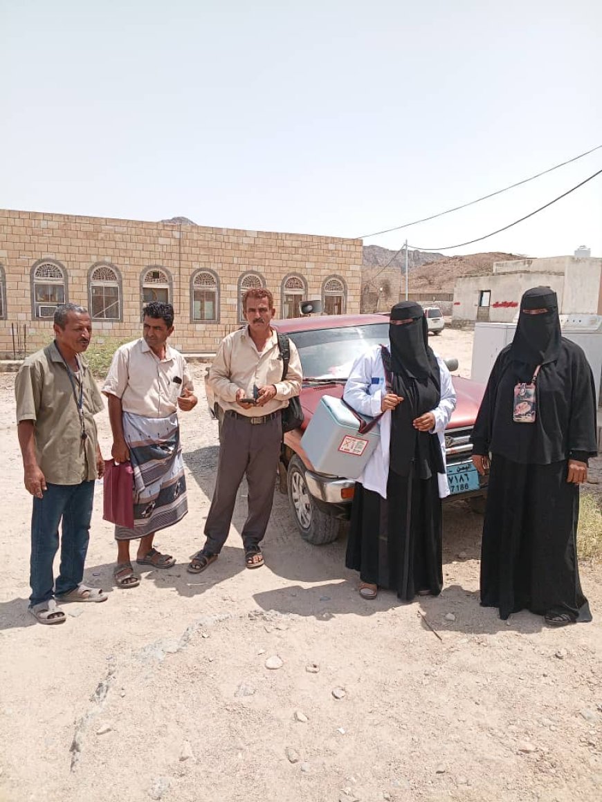 بحضور مدير الرعاية الصحية بالمحافظة ..تدشين المرحلة الثانية من النشاط الايصالي التكاملي بمديرية الوضيع