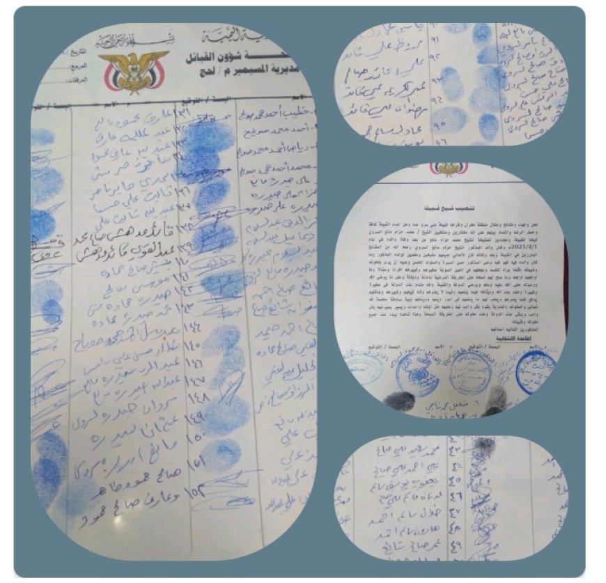 لحج.. تنصيب الشيخ محمد حزام مانع شيخا لمشايخ قبيلة السروي بالمسيمير الحواشب