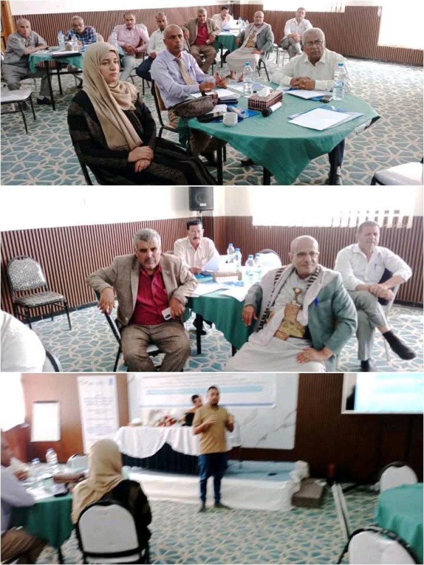 تعز - منظمة صناع النهضة تنفذ ورشة عمل لتنفيذ مشروع الإدارة المتكاملة للموارد المائية بمديرية المواسط بالمحافظة.